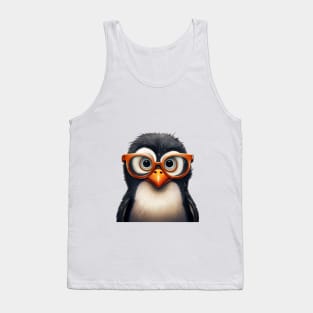 Penguin with glasses Tank Top